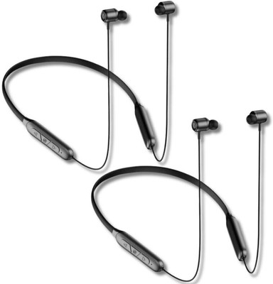 DRUMSTONE BUY ONE GET ONE Supreme Bluetooth Neckband - Vibration Call Alert Bluetooth(Multicolor, In the Ear)