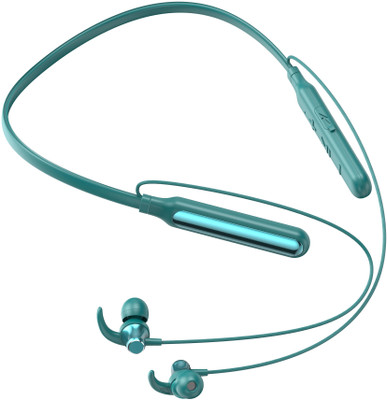Rueqn 48H PlayTime In-the-ear Bluetooth Headset with Upto 48h Talktime Deep Bass Bluetooth Gaming(Green, In the Ear)
