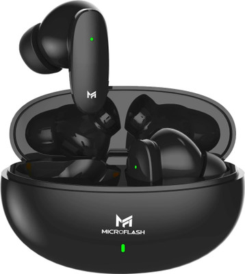 Microflash D79 Upto 30Hrs Playback 13mm Driver True Wireless Earbuds Bluetooth(Black, True Wireless)