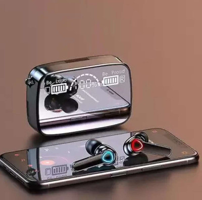 ELDORICH M19 Earbuds Tws Touch Control Mirror Digital Display Wireless Bluetooth Headset Bluetooth(Black, In the Ear)