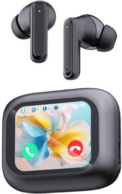 Waunset Display earbuds Touch Screen Bluetooth Earbuds TWS Cancelling ANC+ENC Bluetooth(Black, In the Ear)