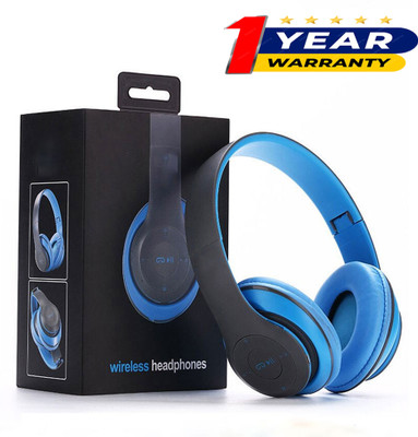 TABARET NEW Wireless Over Ear Headphones with 10H Playtime, ENC, Driver, Low Latency Bluetooth(Blue, True Wireless)