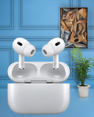 SANNO WORLD Earbuds Pro 2 (2nd generation) With Wireless Charging Case, ANC 10 (USB-C) Bluetooth(White, True Wireless)