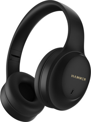 Hammer Vibe ENC Bluetooth Headphone, 40mm Driver, Dual Pairing, 50hrs Playtime Bluetooth & Wired(Black, On the Ear)