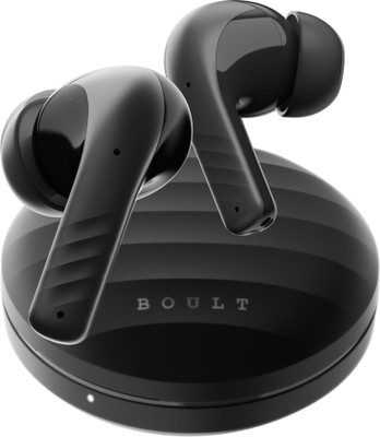 Boult W35 with 48 Hrs Battery Life,4 Mic ENC, Wavy Shell Design, Lowest Latency, 5.4v Bluetooth(Black, True Wireless)