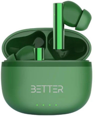 better Wireless Earbuds 4 Mic AI-ENx Technology 35dB ANC 50 Hours Playback App Support Bluetooth(Green, In the Ear)