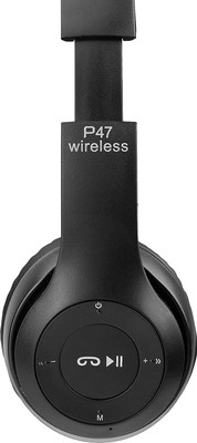 MECKWELL P47 HEADPHONE_NEW WIRELESS BLUETOOTH ON THE EAR BLACK HEADPHONE Bluetooth(Black, On the Ear)