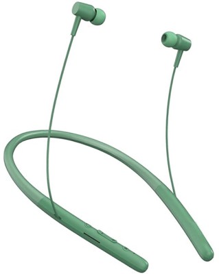 IZWI 2024 New Bluetooth Earphones Portable Neckband V5.0 Stereo Neck Headphone Sports Bluetooth Headset(Green, In the Ear)