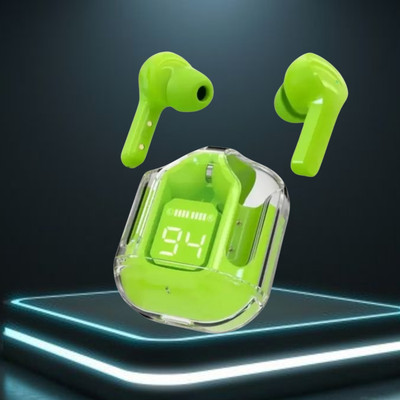 Clairbell Max UltraPods (Wireless Earbuds) Transparent Charging Case, Digital Display Q223 Bluetooth(Multicolor, True Wireless)