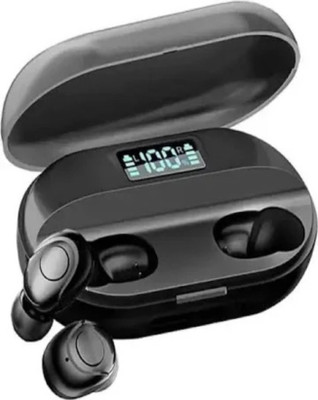 YAROH 27v_T2 TWS Earbuds: 26hr Playback, Bluetooth 5.1, iOS/Android Bluetooth(Black, In the Ear)