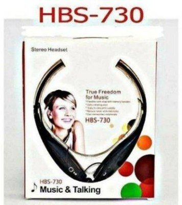 BHAVISHU HBS-730 HEADPHONE IN BLACK -8 Bluetooth Headset(Black, In the Ear)
