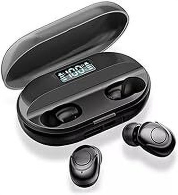 GUGGU 57v_T2 TWS Earbuds: 26hr Playback, Bluetooth 5.1, iOS/Android Bluetooth(Black, In the Ear)