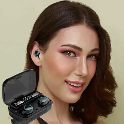 SKYPHR S10 Wireless Earbuds TWS 5.1 Dual LED Digital Display Ear Earphones M10-64 Bluetooth(Black, In the Ear)