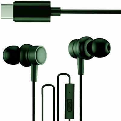 TecSox Bassbuds Wired Earphone In Ear Powerfull Bass Silver Wired(Green, In the Ear)