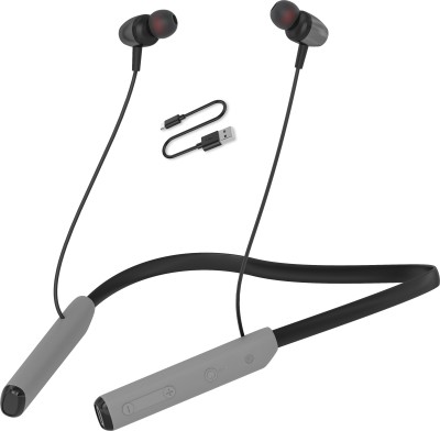 IZWI Headset Original Earphone Bluetooth Headset Magnetic Neckband Bluetooth Headset Bluetooth Headset(Grey, In the Ear)