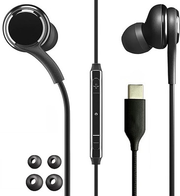 The Electron Bay Type-C Noise Cancelling Earphones | Hi-Fi Sound | Hands-Free Calling Wired(Black, In the Ear)