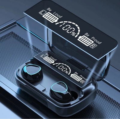 Raman Sales M10 TWS Earbuds BT 5.1 9D Stereo|3D Touch Tru Wireless Earphones IPX7 Waterproof Bluetooth Gaming Headset(Black, In the Ear)