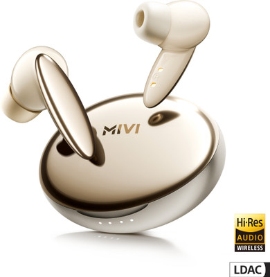 Mivi Superpods Opera, 60Hrs PT, Spatial Audio, Hi-Res & LDAC, 3D HD Audio, Fast Chg. Bluetooth(Majestic Brown, True Wireless)