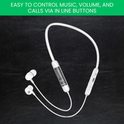 GUGGU Bt Transparent (Neckband Bluetooth Earphones) with Deep Bass 35 Hrs PlaytimeW381 Bluetooth(White, In the Ear)