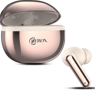 WEROX Z-Lite Buds S1 with Environmental Noise Cancellation(ENC) Bluetooth Gaming(White, True Wireless)