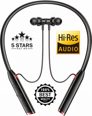 PTROX N50 3 Days Backup,HD Bass,Fast Charging bluetooth neckband Y99 Bluetooth(Black, In the Ear)