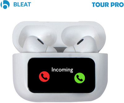 BLEAT Tour Pro Touch Screen Display Earbuds | ANC & ENC | 50H Playtime | Bluetooth 5.4 Bluetooth(White, True Wireless)