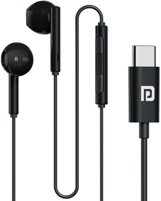 Portronics Coh Theta C Type C Wired Earphone With HD Quality In-Line Mic,14.2mm Driver Wired(Black, In the Ear)