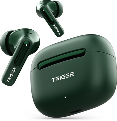 TRIGGR Arcus One 60H Battery, 4 Mic ENC, Dual Pairing, Rubber Grip, 13mm Drivers, v6.0 Bluetooth(Forest Green, True Wireless)