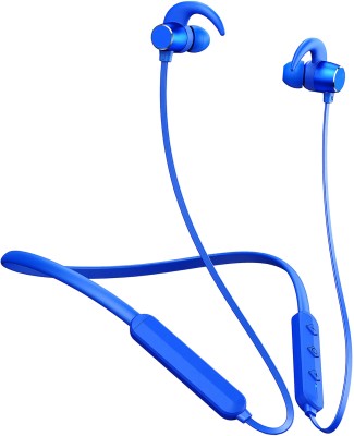 Qeikim BT Neckband On Ear In-the-ear Bluetooth Headset with Upto 36h Talktime Bluetooth Gaming(Blue, In the Ear)