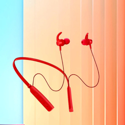 GUGGU Neckband Bluetooth headet 235 Pro 20 Hours Playback & ASAP Charge ASZ60 Bluetooth(Red, True Wireless)