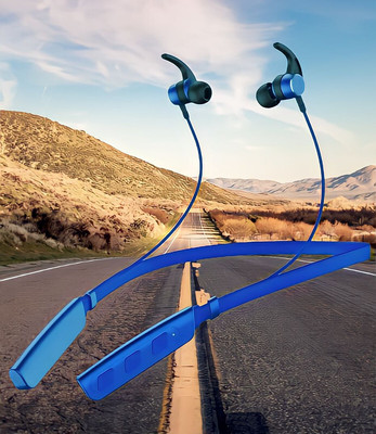 GPQ STORE Rokerz 235 Pro Wireless Bluetooth Neckband(B.0.289 Bluetooth(Blue, In the Ear)