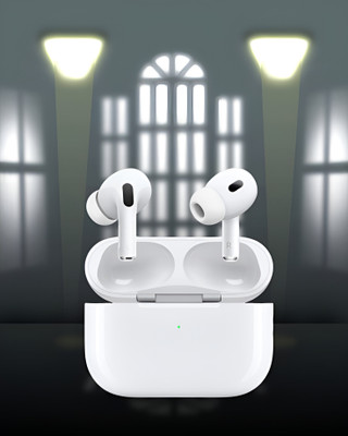 Arhaan Trader AirPox pro (2nd gen) with Charging Case Bluetooth Headset with Mic Bluetooth(White, True Wireless)