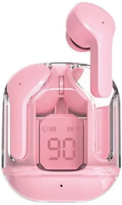 Kizzy Transparent Earbuds/TWS/buds Calling earbuds ASAP Bluetooth Gaming(Pink, True Wireless)