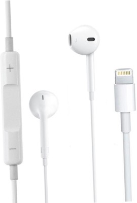 LELISU Noise Canceling Headset with Builtin Mic & Vol Control Compatible with iPhone 14 Wired Headset(White, In the Ear)