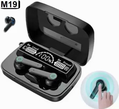 GPTRADE M19 LED Display TWS Wireless Earbuds Bluetooth Headset Upto 48H ASAP Charge A235 Bluetooth Headset(Black, True Wireless)