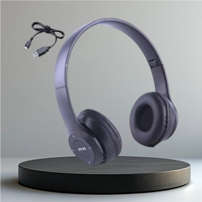 TWS Compact Wireless Over-Ear featuring Bass Intensity Control_PH Bluetooth & Wired(Black, On the Ear)