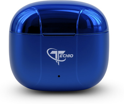TECHIO ATOM 90 Smart Earbuds F1 with AI Voice Assistant Support Bluetooth(Blue, True Wireless)
