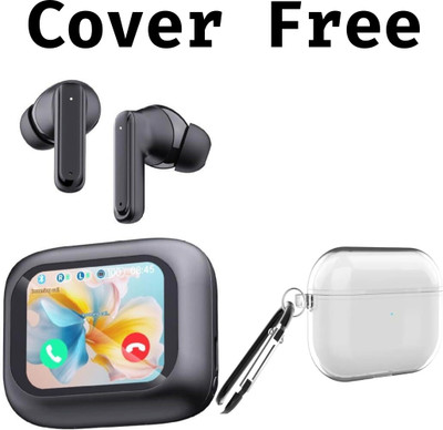 TOUCH 18 Combo LCD Smart Touch Screen Bluetooth Display Earbuds TWS Cancelling Cover free Bluetooth(Black, In the Ear)