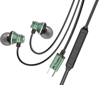 ae trusted AE-HF 013 Wired((Green, In the Ear), Earphones with Mic Wired, In the Ear)