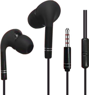 TecSox BassBuds Lite Earphones with Mic|High BASS 12mm Powerful Driver,3.5mm Wired Headset(Black, In the Ear)