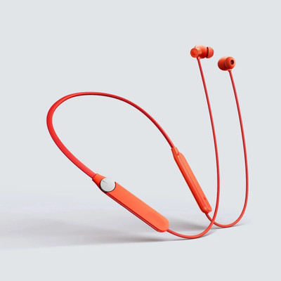 POZUB DynamicDriver ClearVoice Smart Dial Design Bluetooth Headphone Wireless Neckband Bluetooth(Red, In the Ear)