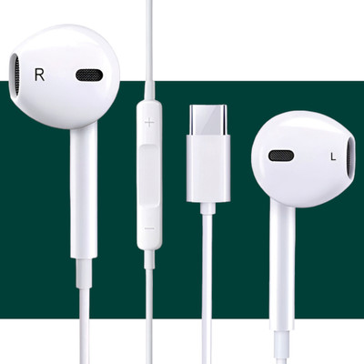 Bxeno Type C Handsfree with Mic for TECNO POVA 5 Pro 5G/Pova 6 Pro 5G/Spark 10 5G[12] Wired(White, In the Ear)