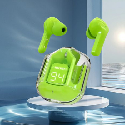 Clairbell Max UltraPods (Wireless Earbuds) Transparent Charging Case, Digital Display Q101 Bluetooth(Multicolor, True Wireless)