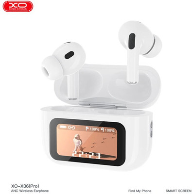 Xo professional XO-X36 Pro ANC Wireless Earphones with Smart Screen Bluetooth Headset White Bluetooth(White, True Wireless)