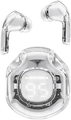 SMART SPHERE Ultapod 2 Pro Earbuds with LED. Digital Display and Transparent Case Bluetooth(White, In the Ear)