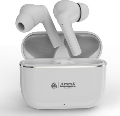 Aroma NB140 Galaxy 50 Hours* Playtime, Deep Bass, Fast Charging True Wireless Earbuds Bluetooth Headset(White, In the Ear)