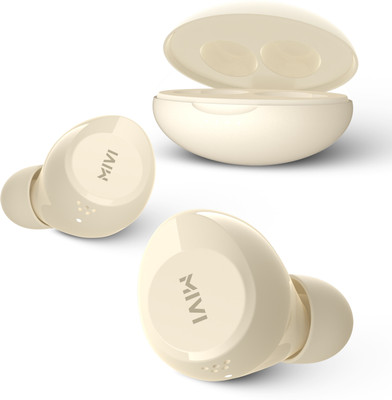 Mivi DuoPods K1 compact earbuds,AI-ENC,TWS with 42H Playtime,Deep Bass,Made in India Bluetooth(Buttery Beige, In the Ear)