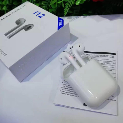 Gadget Master i12_bt_b100 bluetooth headphone headset true wireless Bluetooth(White, In the Ear)