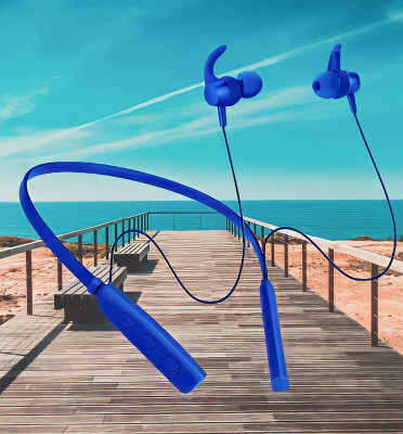 GPQ STORE Rokerz 235 Pro Wireless Bluetooth Neckband(0B.96 Bluetooth(Blue, In the Ear)