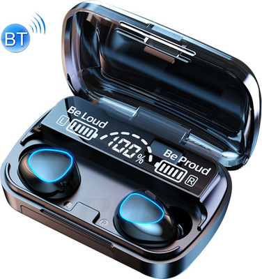 M10 TWS Bluetooth Earbuds with 2000 mah LED Display Charging Case Bluetooth Headset(BLACK, True Wireless)